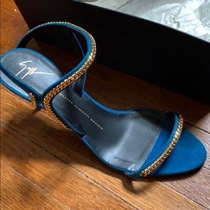 Blue Suede Giuseppe Zanotti heels